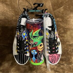 Disney Nightmare Before Woman’s Sneakers Size 7 - Black, White, and Multicolor